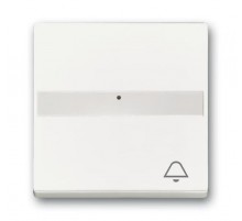 Клавиша для механизма 1-клавишного выключателя, поле для надписи, световод, ""ЗВОНОК"" Future/Axcent/Carat/Династия, белый бархат"  2CKA001731A4004