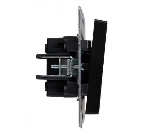 BRITE Выключатель 2-клавишный с индикацией 10А ВС10-2-1-БрЧ черный   BR-V20-1-10-K02  IEK