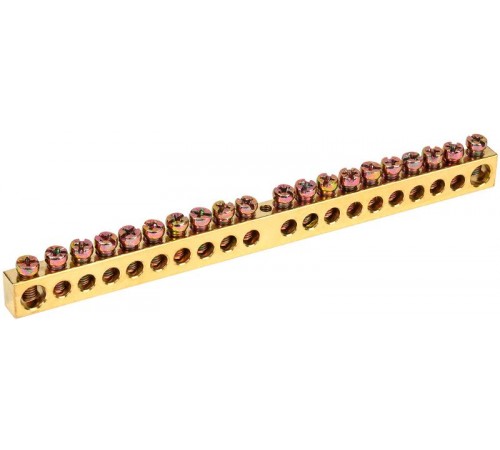 Шина PEN "земля-ноль" 8х12мм 20/1 (20групп/креп по цент)  YNN20-20-100  IEK