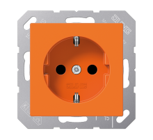 Штепсельная розетка SCHUKO 16A 250V~ с защитой от детей; термопласт; оранжевая  A1520BFKIO  Jung