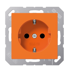 Штепсельная розетка SCHUKO 16A 250V~ с защитой от детей; термопласт; оранжевая  A1520BFKIO  Jung