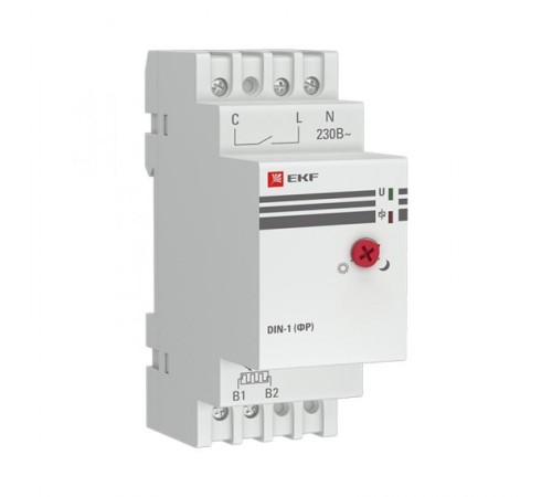 Фотореле с выносным датчиком DIN-1 (ФР) 2-100Лк 25А 3000Вт EKF PROxima  fr-din-1-25  EKF