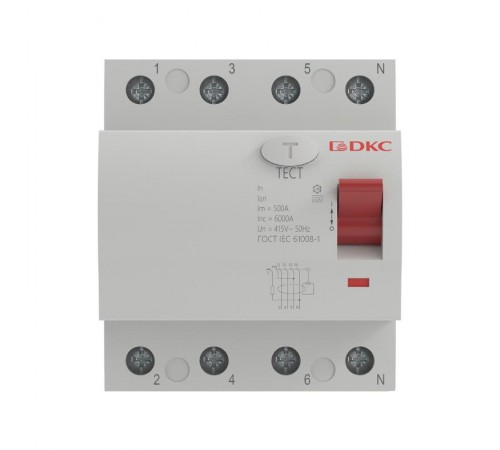 Устройство защитного отключения УЗО YON MDL100 4P 63А 30mA тип A  MDL100-4P2-63-A  DKC