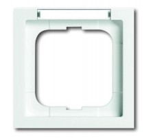 Рамка 1-постовая, с полем для надписи и шильдиком, серия future linear, цвет davos/альпийский белый  1754-0-4527   2CKA001754A4527  ABB