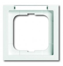 Рамка 1-постовая, с полем для надписи и шильдиком, серия future linear, цвет davos/альпийский белый  1754-0-4527   2CKA001754A4527  ABB
