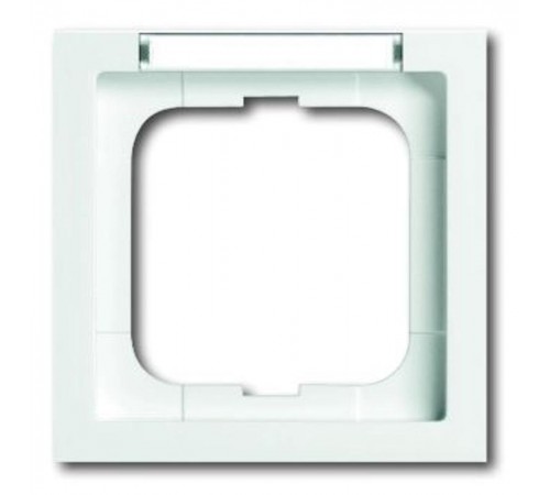 Рамка 1-постовая, с полем для надписи и шильдиком, серия future linear, цвет davos/альпийский белый  1754-0-4527   2CKA001754A4527  ABB