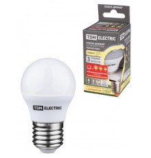 Лампа светодиодная FG45-6 Вт-230 В-3000 К-E27 "-ДИММЕР"  SQ0340-0203  TDM