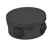 Коробка распределительная КМР-040-039 с крышкой (85х40) 4 мембр. ввода чёрная IP54  plc-kmr-040-039-b  EKF