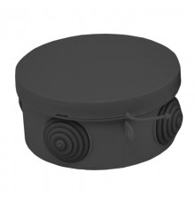 Коробка распределительная КМР-040-039 с крышкой (85х40) 4 мембр. ввода чёрная IP54  plc-kmr-040-039-b  EKF