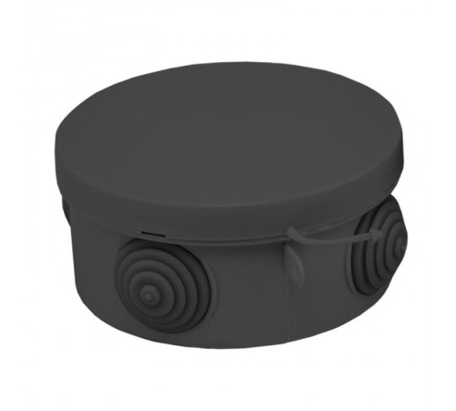 Коробка распределительная КМР-040-039 с крышкой (85х40) 4 мембр. ввода чёрная IP54  plc-kmr-040-039-b  EKF