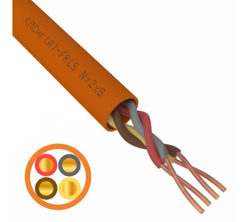 Кабель огнестойкий REXANT КПСнг(А)-FRLS 2x2x0,75 мм, бухта 200 м 01-4910  REXANT