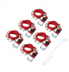 Цепи (браслеты) противоскольжения для кроссоверов, однорядные, к-т 6 шт.  07-7025-1  REXANT