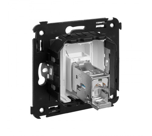 Компьютерная розетка RJ-45 в стену, кат.6 одинарная экранированная, "Avanti", "Белое облако"  4400393  DKC