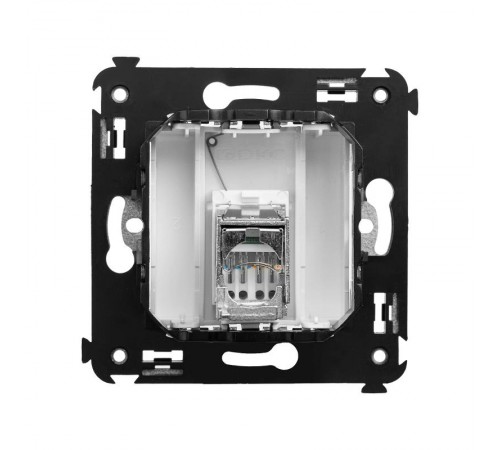 Компьютерная розетка RJ-45 в стену, кат.6 одинарная экранированная, "Avanti", "Белое облако"  4400393  DKC