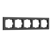 W0051808/ Электроустановочные изделия - Рамка на 5 постов (черный) a050926