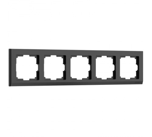 W0051808/ Электроустановочные изделия - Рамка на 5 постов (черный) a050926