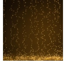 Светодиодная новогодняя гирлянда  ENIZ-800W занавес Роса-мишура 3*2 м теплый свет 800 microled IP20  Б0060421  ЭРА
