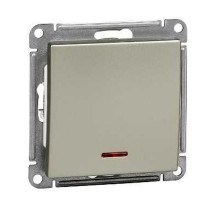 W59 Шампань Выключатель 1-клавишный 10АХ с подсветкой  VS110-153-4-86  SE