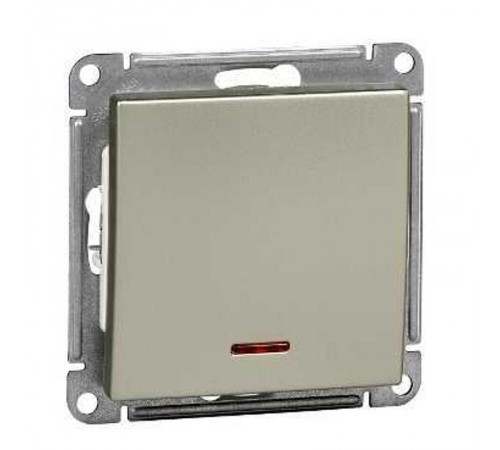 W59 Шампань Выключатель 1-клавишный 10АХ с подсветкой  VS110-153-4-86  SE