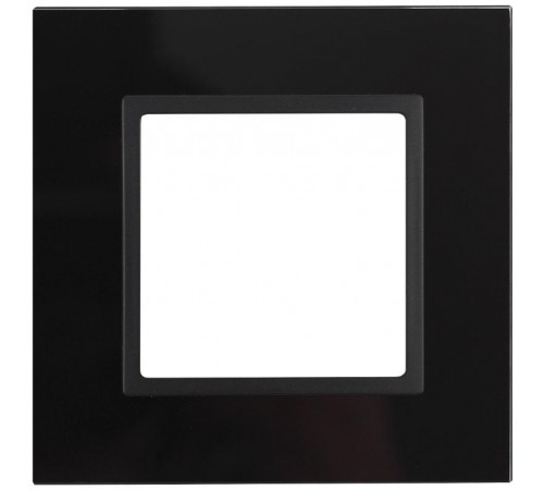 14-5101-05 Рамка на 1 пост, стекло, Эра Elegance, чёрный+антр  Б0034474  ЭРА