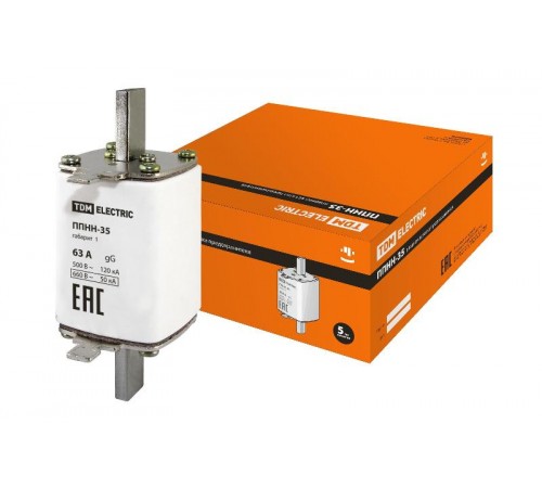 Предохранитель ППНН-35 габ.1,  63А   SQ0713-0019  TDM