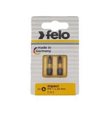 Бита крестовая ударная серия Impact PH 1X25,2 шт  02201241  Felo