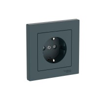AtlasDesign Изумруд Розетка с заземлением со шторками, 16А, (в сборе с рамкой), быстрозажимные клеммы  ATN000844S  SE