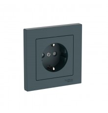 AtlasDesign Изумруд Розетка с заземлением со шторками, 16А, (в сборе с рамкой), быстрозажимные клеммы  ATN000844S  SE