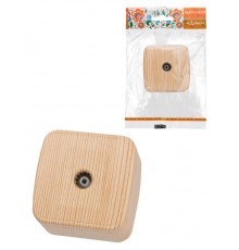 Розетка TВ простая (0-2400 Гц, "мама") открытой установки, IP20 сосна "Дача" Народная  SQ1824-0083  TDM