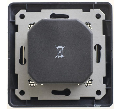 Glossa Антрацит Термостат электронный теплого пола с датчиком, от +5 до +50°C, 10A (в сборе)  GSL000738  SE