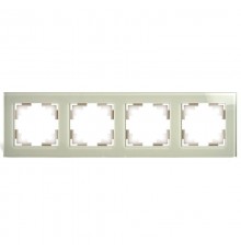 Рамка 4-местная, стекло, серия Катрин, GFR00-7004-07, дымчатый  49037  STEKKER