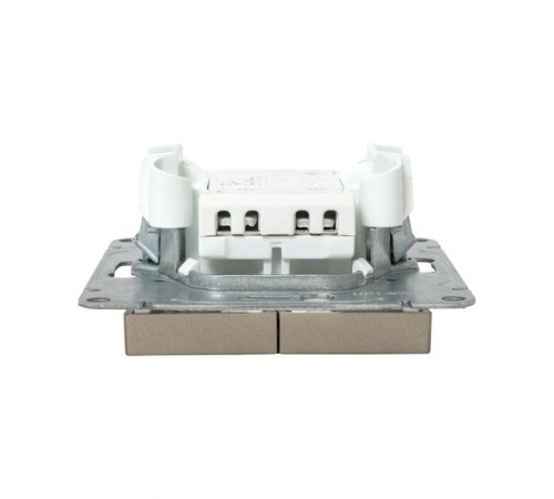 Механизм выключателя, двухклавишный, шампань Эпика  UP1-SWC-20 EKF