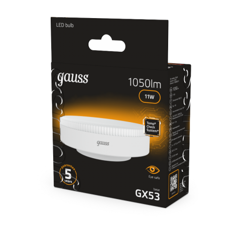 Лампа светодиодная GX53 11W 1050lm 3000K LED 1/10/100  108008111  Gauss