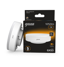 Лампа светодиодная GX53 11W 1050lm 3000K LED 1/10/100  108008111  Gauss
