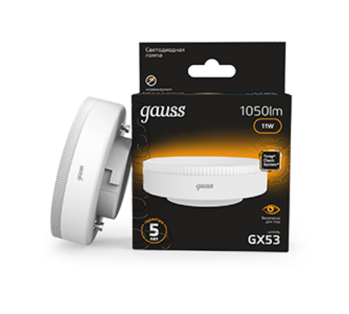 Лампа светодиодная GX53 11W 1050lm 3000K LED 1/10/100  108008111  Gauss