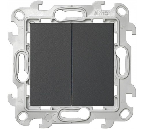 Simon 24 Графит Выключатель 2-кл.  2450398-038  Simon