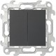 Simon 24 Графит Выключатель 2-кл.  2450398-038  Simon