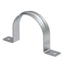 Крепежная скоба металл. двухлапковая 63mm (605 63 ALU)  1017997  OBO Bettermann