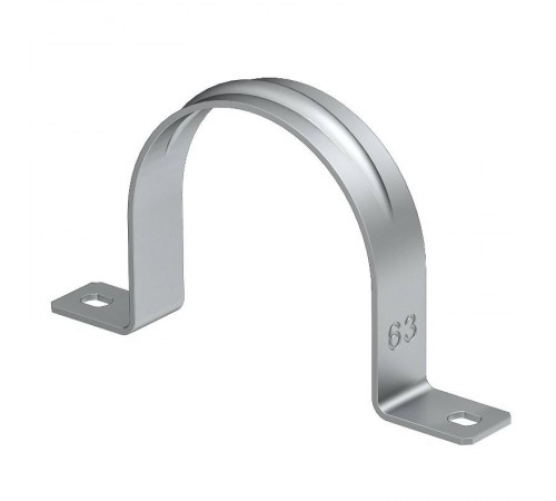 Крепежная скоба металл. двухлапковая 63mm (605 63 ALU)  1017997  OBO Bettermann