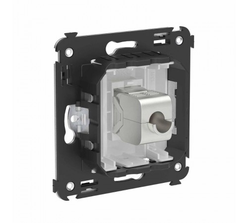 Компьютерная розетка RJ-45 без шторки в стену, кат.6А одинарная экранированная, "Avanti", "Белое облако"  4400773  DKC