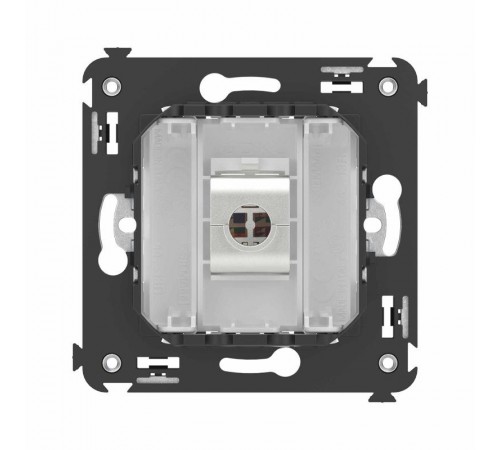 Компьютерная розетка RJ-45 без шторки в стену, кат.6А одинарная экранированная, "Avanti", "Белое облако"  4400773  DKC