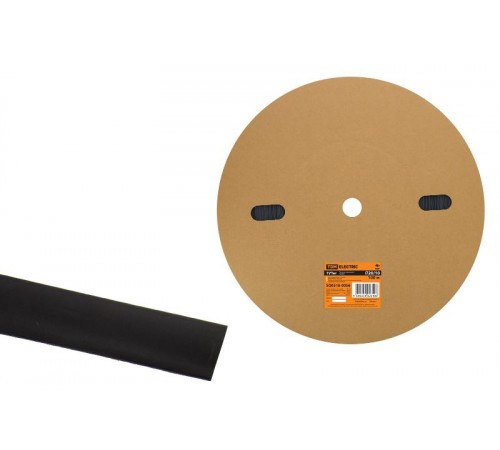 Термоусаживаемая трубка ТУТнг 20/10 черная (100 м/ролл)   SQ0518-0056  TDM