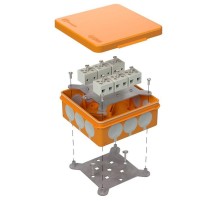 Коробка огнестойкая для о/п двухкомпонентная 60-0303-FR6.0-12 Е15-Е120 100х100х40 IP66  12p, 6.0 мм.кв. 60-0303-FR6.0-12  Промрукав