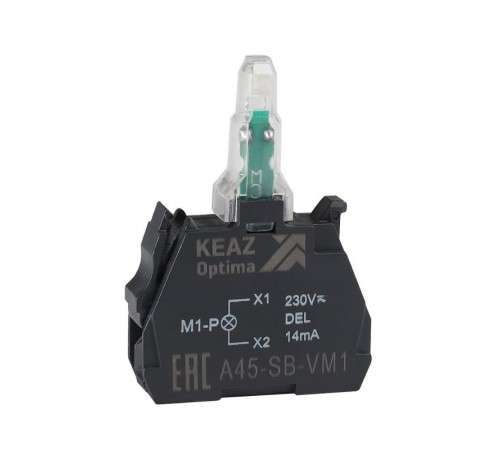 Световой блок OptiSignal D22 A45-SB-VM6 синий 110-230 В AC/DC с защитой от наводок ZBVM6  362253  КЭАЗ