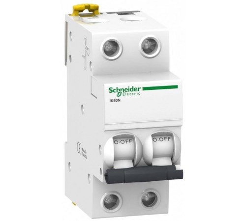 Выключатель автоматический двухполюсный iK60 16А C 6кА  A9K24216  Schneider Electric