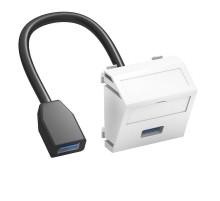Мультимедийная рамка USB 3.0 A-A Modul45 (белый) (MTS-U3A F RW1)  6104934  OBO Bettermann