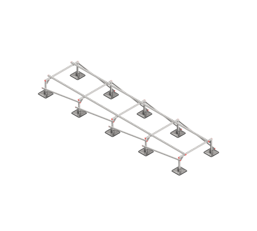 Опорная конструкция для установки оборудования TECHNORAPTOR STEELFOOT 1200х5000 тип 2  KM-TR-STF-SSEI-1200-5000-2  КМ - профиль