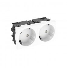Розетка двойная 33° Modul45connect, 250 В, 16A (белый) (STD-D3C RW2)  6120482  OBO Bettermann