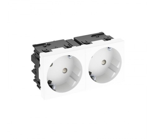 Розетка двойная 33° Modul45connect, 250 В, 16A (белый) (STD-D3C RW2)  6120482  OBO Bettermann