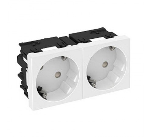 Розетка двойная 33° Modul45connect, 250 В, 16A (белый) (STD-D3C RW2)  6120482  OBO Bettermann